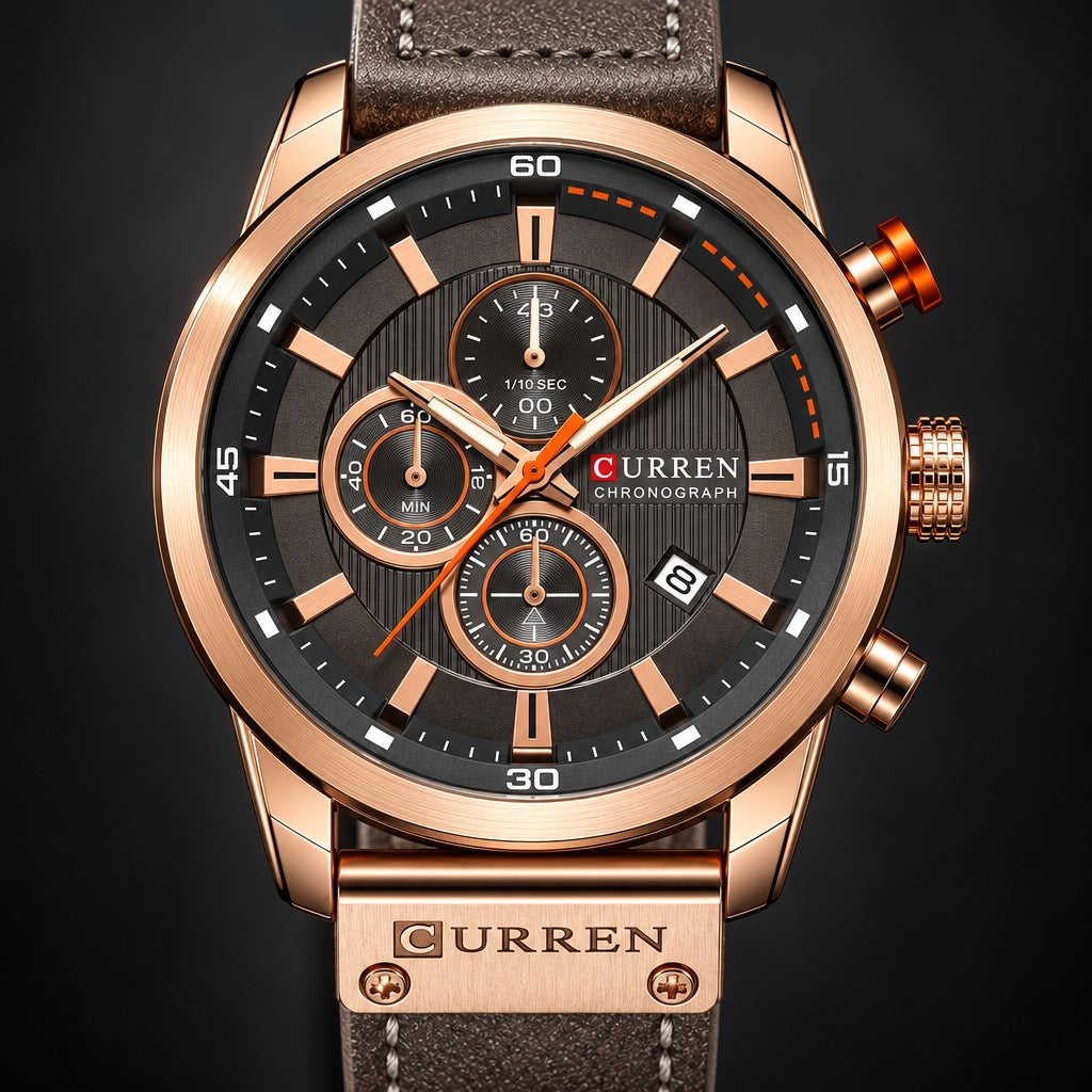 Reloj Curren 8291 Camel – detalle del dial