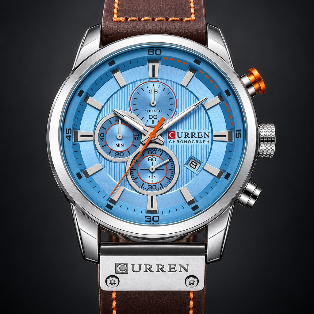 Reloj Curren 8291 Fondo Celeste – detalle del dial