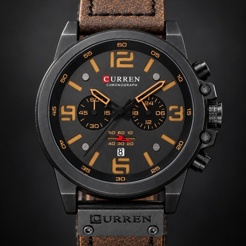 Reloj Curren 8314 Café Oscuro – detalle del dial
