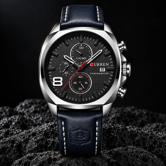 Reloj Curren 8324 Plata Fondo Negro – foto principal