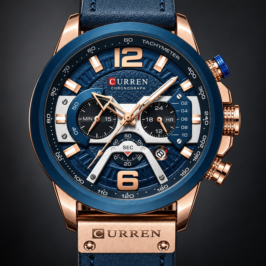 Reloj Curren 8329A Azul – detalle del dial