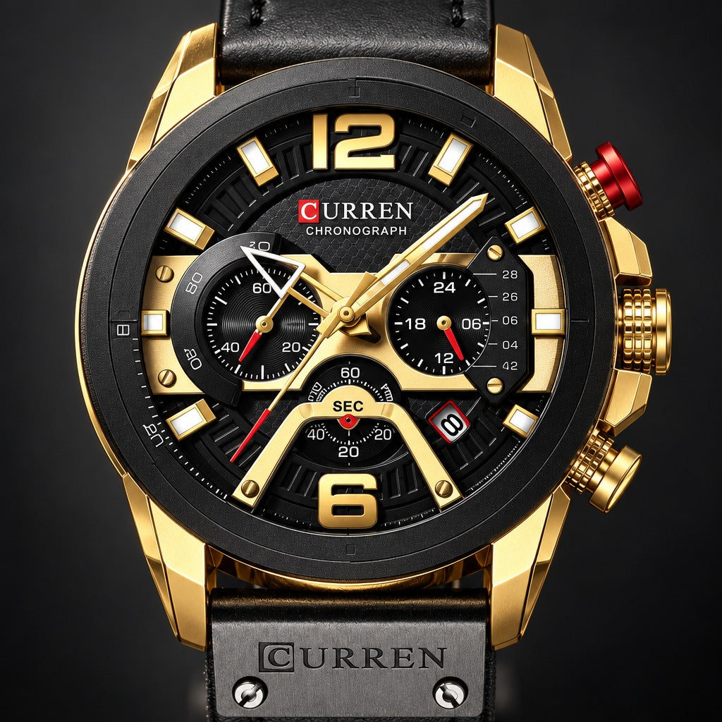 Reloj Curren 8329D Dorado – detalle del dial