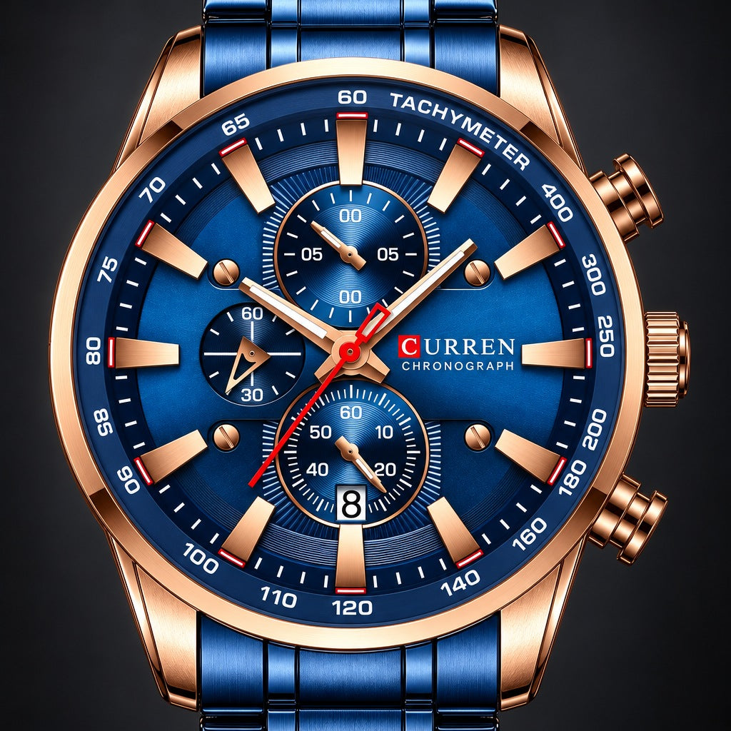 Reloj Curren 8351 Azul – detalle del dial