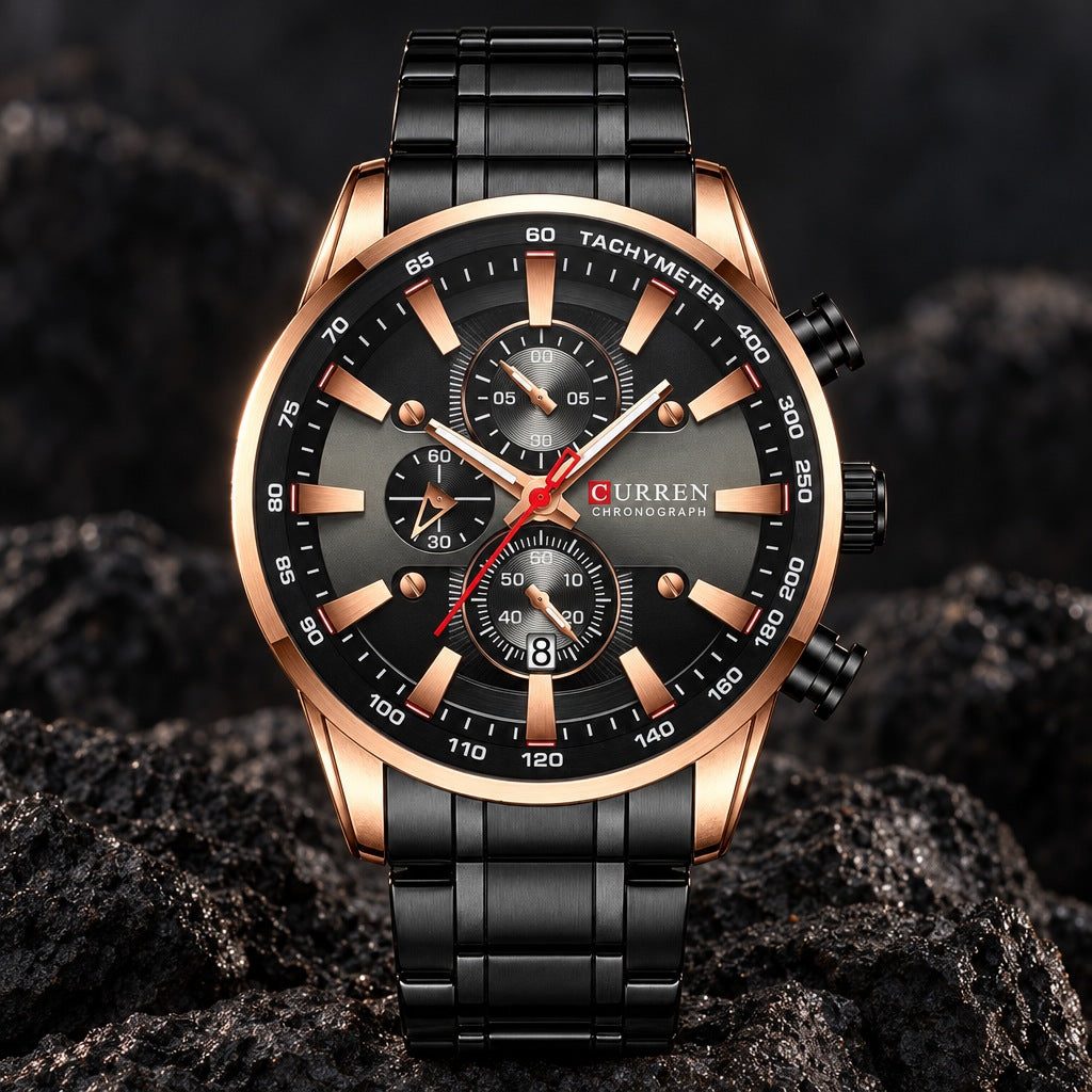 Reloj Curren 8351 Negro Cobre – foto principal