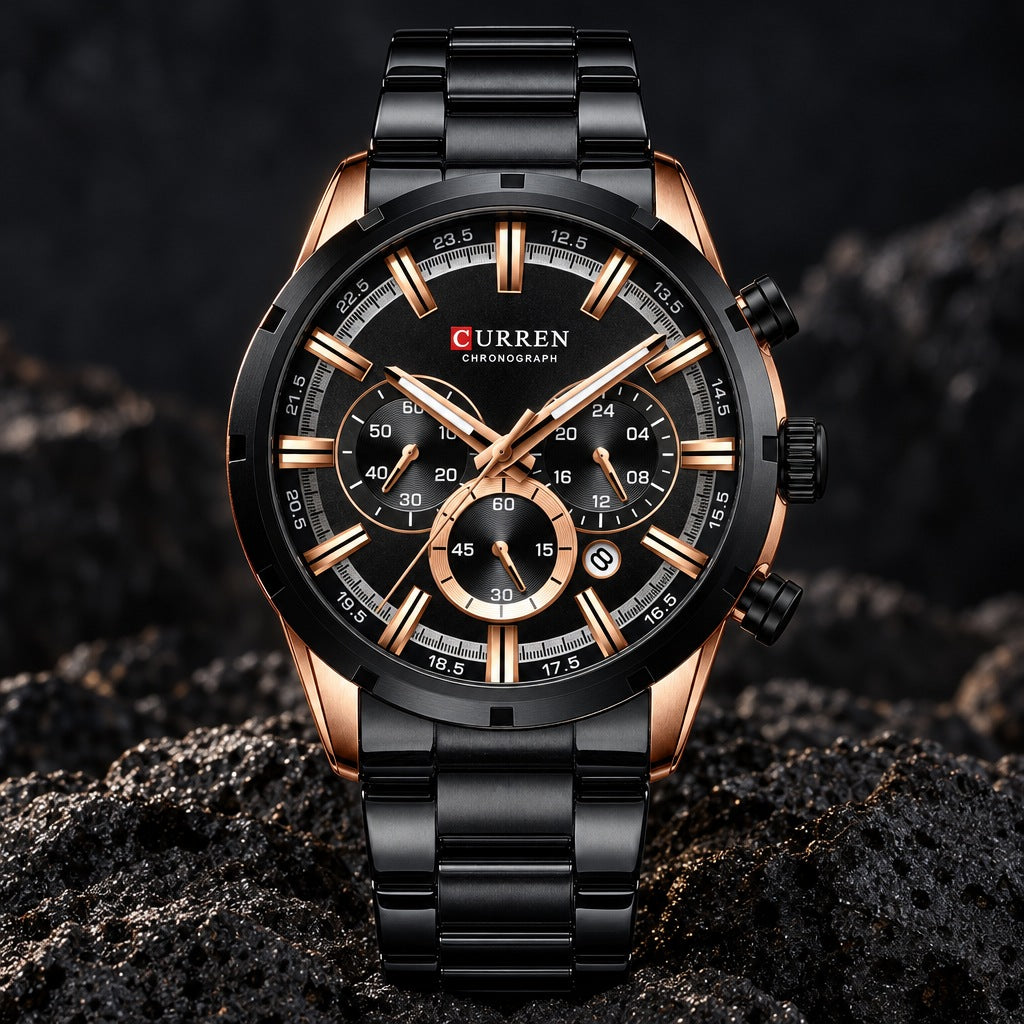 Reloj Curren 8355 Negro Cobre – foto principal