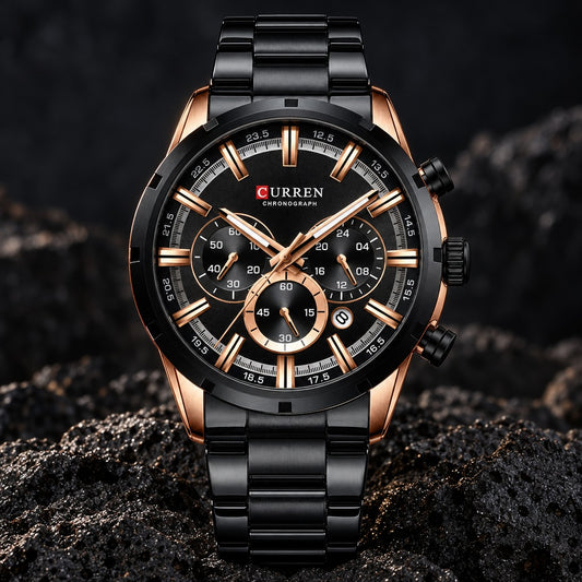Reloj Curren 8355 Negro Cobre – foto principal
