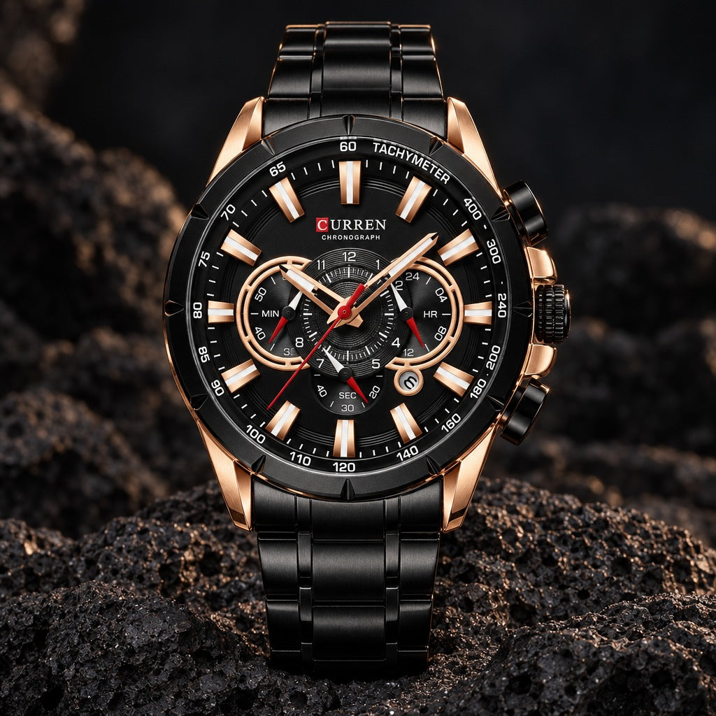 Reloj Curren 8363 Negro Cobre – foto principal