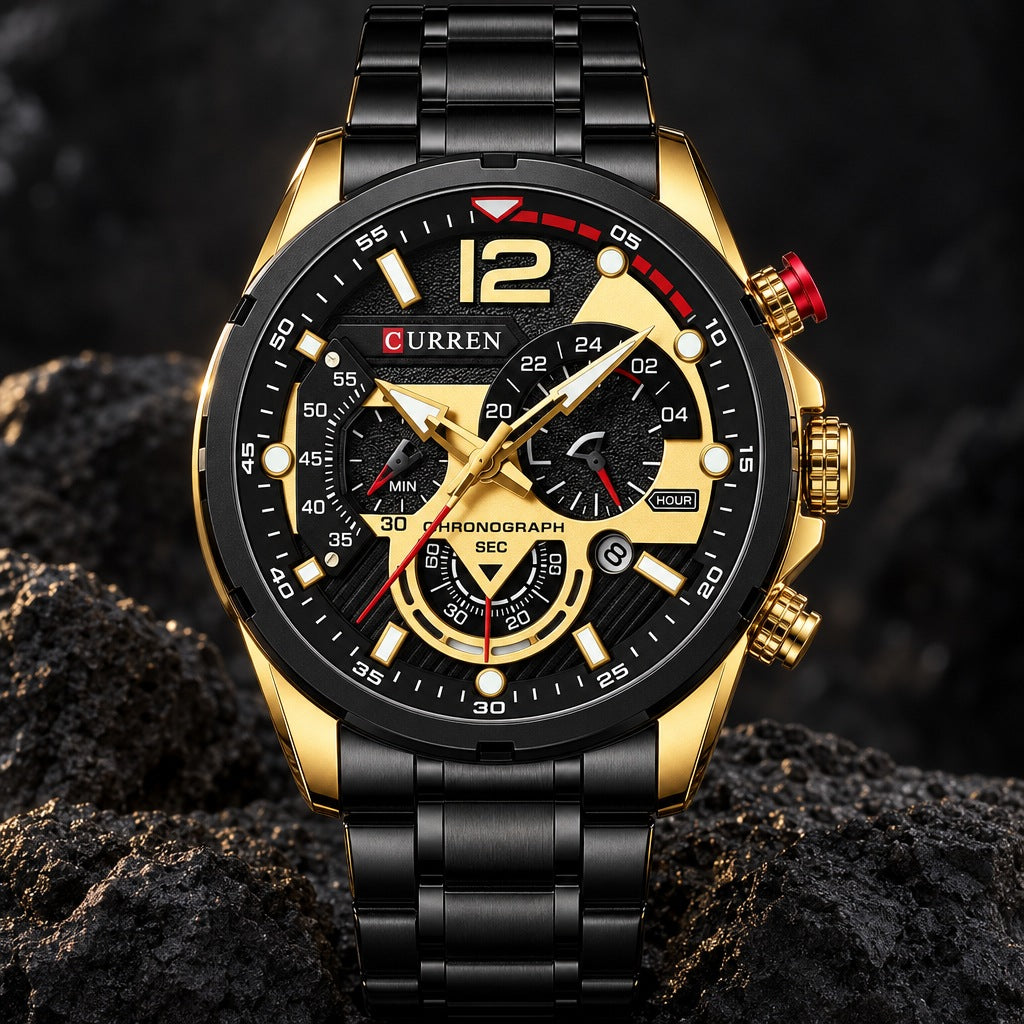 Reloj Curren 8395 Negro Dorado – foto principal