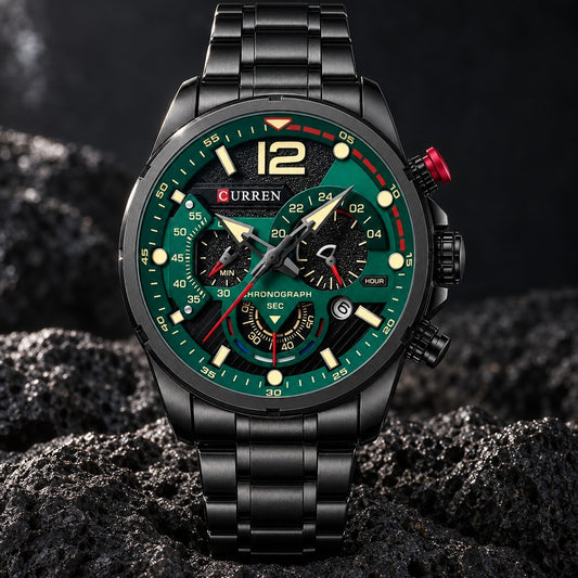Reloj Curren 8395 Negro Verde – foto principal