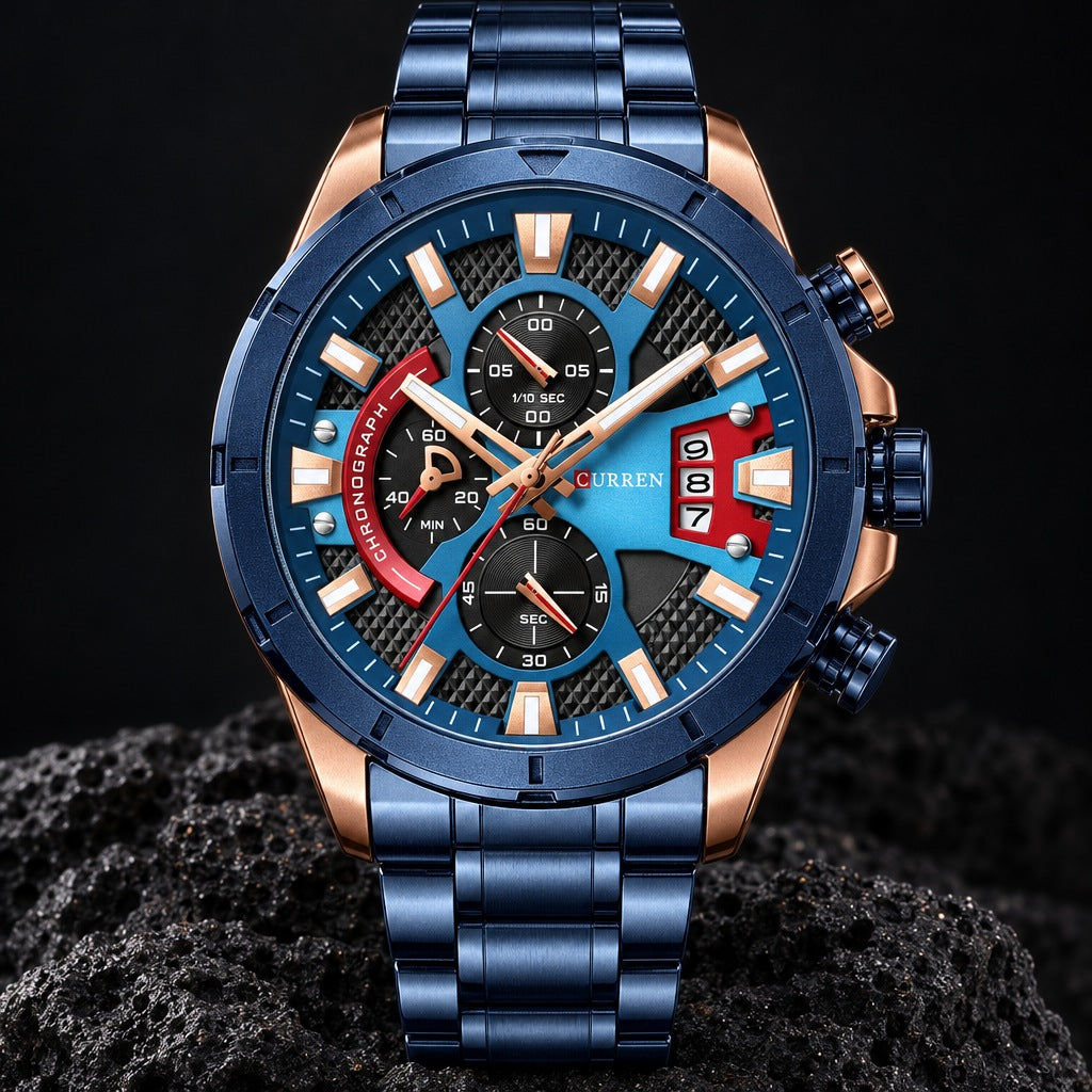 Reloj Curren 8401 Azul Cobre – foto principal