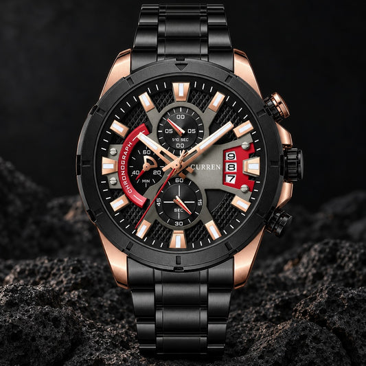 Reloj Curren 8401 Negro Cobre – foto principal
