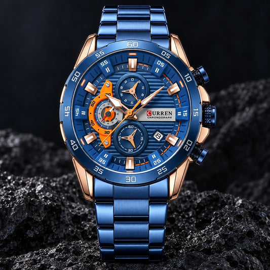 Reloj Curren 8402 Azul Naranja – foto principal