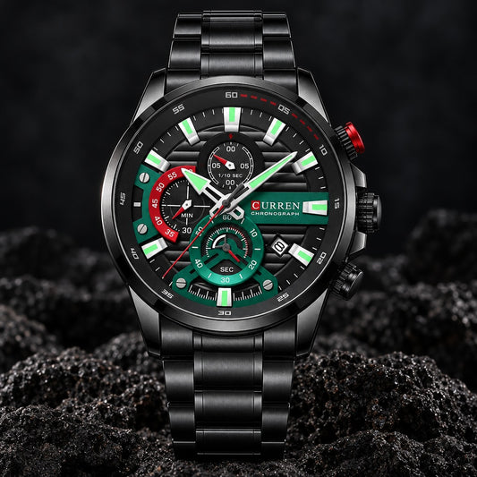 Reloj Curren 8415 Negro Verde – foto principal