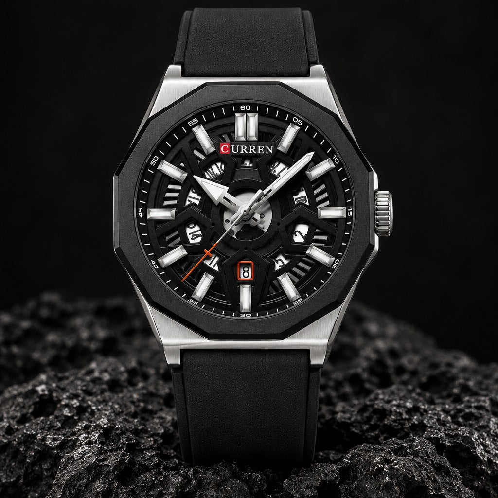 Reloj Curren 8437 Plata Negro – foto principal
