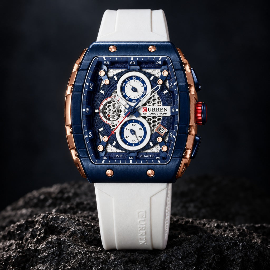 Reloj Curren 8442B Pulso Silicona Blanco – foto principal