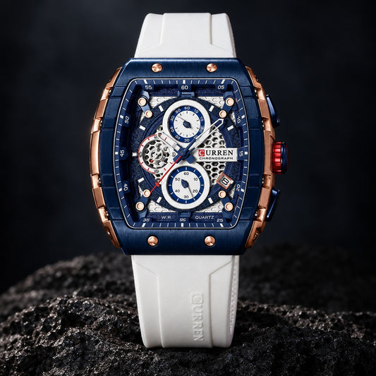 Reloj Curren 8442B Pulso Silicona Blanco – foto principal