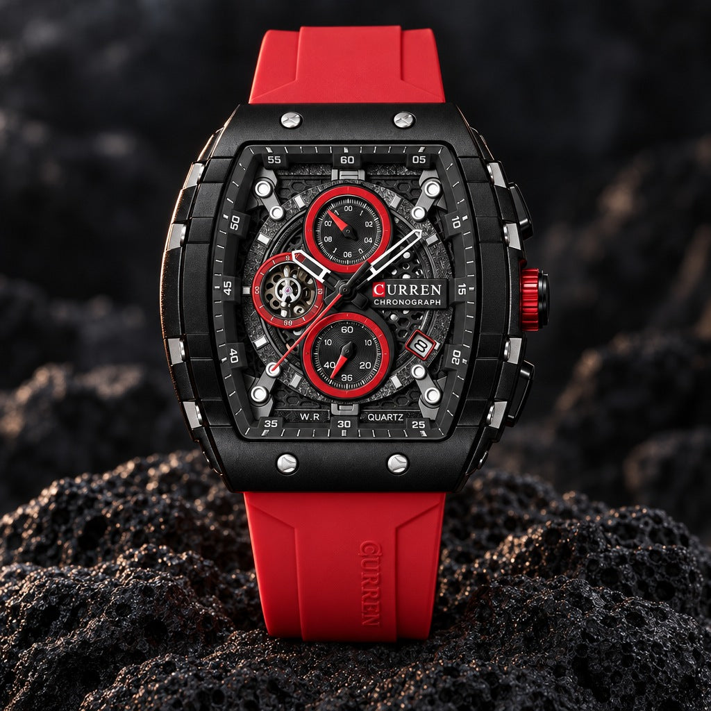 Reloj Curren 8442 Pulso Silicona Rojo – foto principal