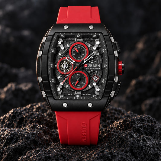 Reloj Curren 8442 Pulso Silicona Rojo – foto principal