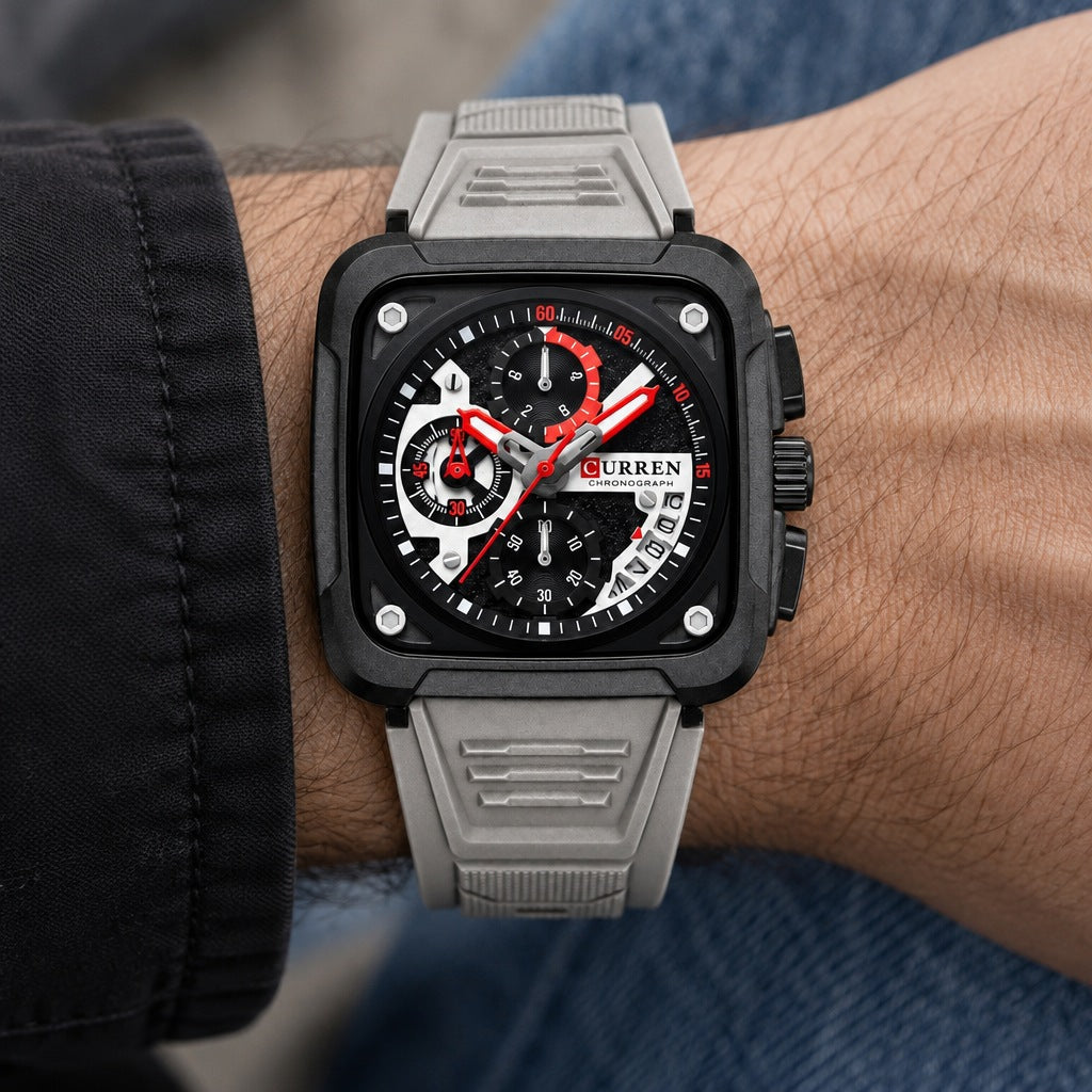 Reloj Curren 8461 Gris – en la muñeca