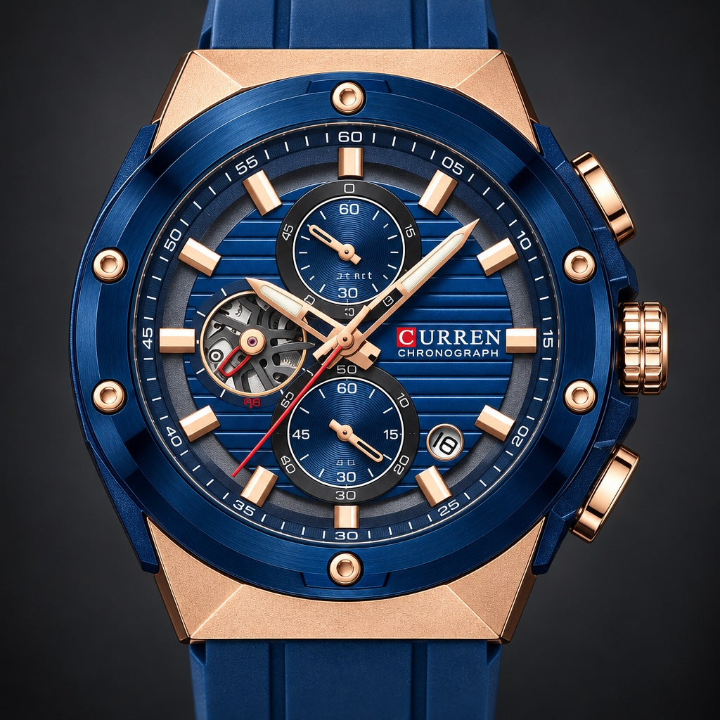Reloj Curren 8462 Azul – detalle del dial