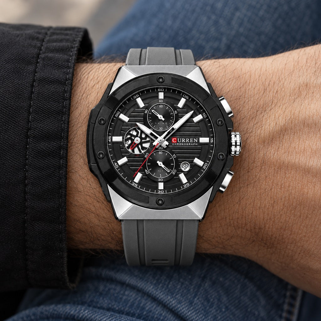 Reloj Curren 8462 Gris – en la muñeca