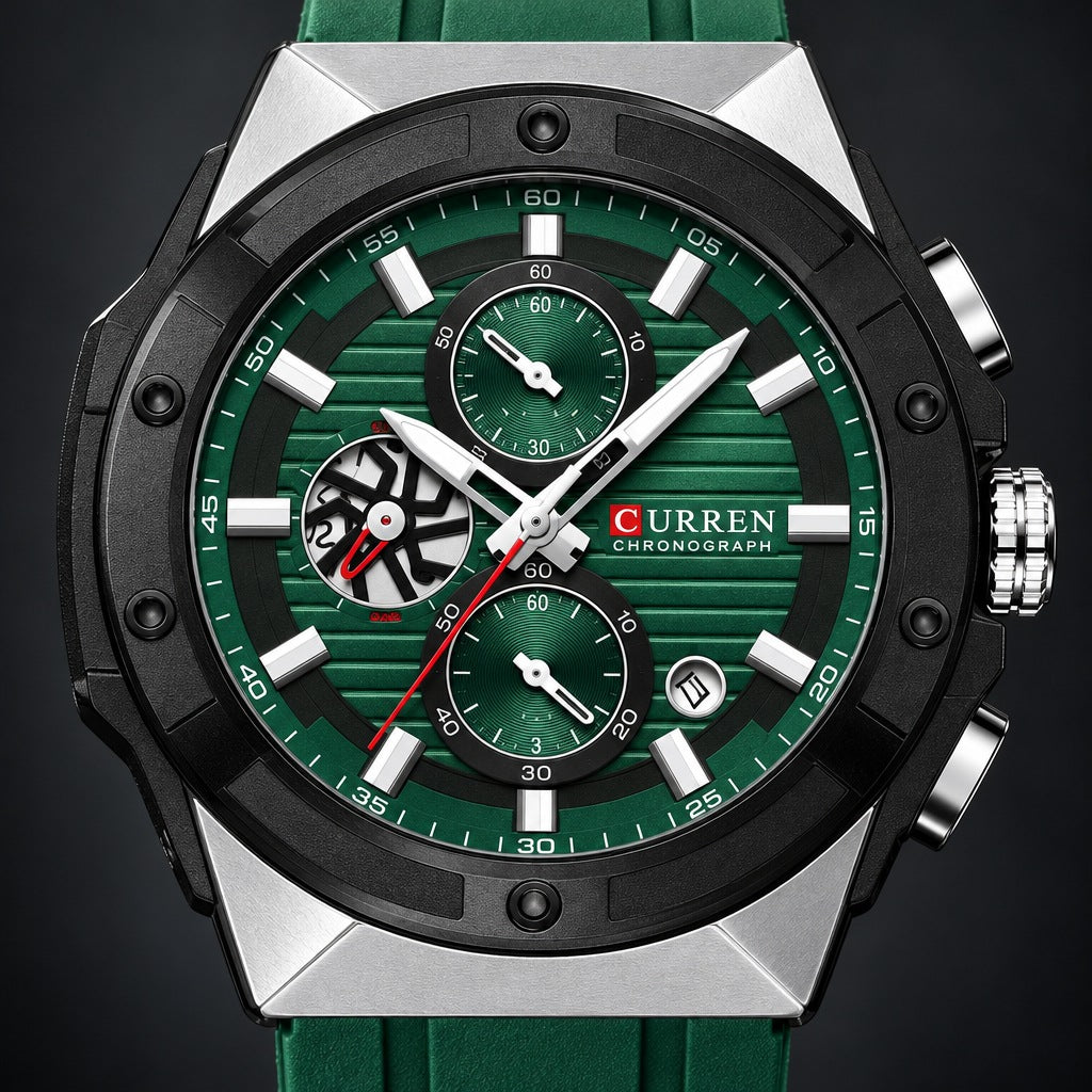 Reloj Curren 8462 Verde – detalle del dial