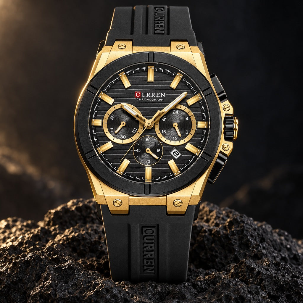Reloj Curren 8487 Negro Dorado – foto principal