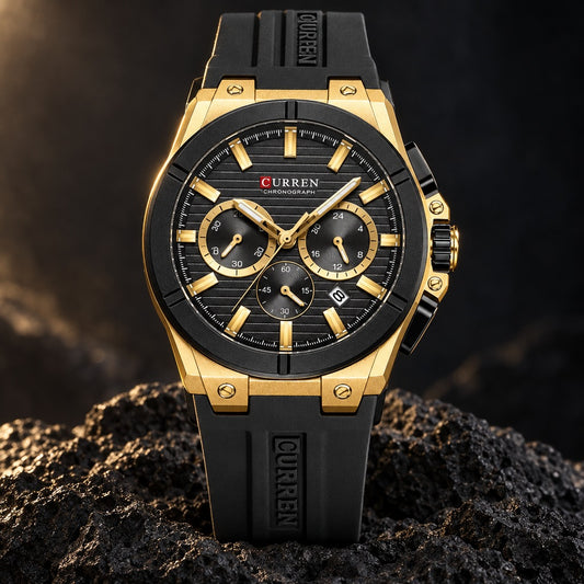 Reloj Curren 8487 Negro Dorado – foto principal