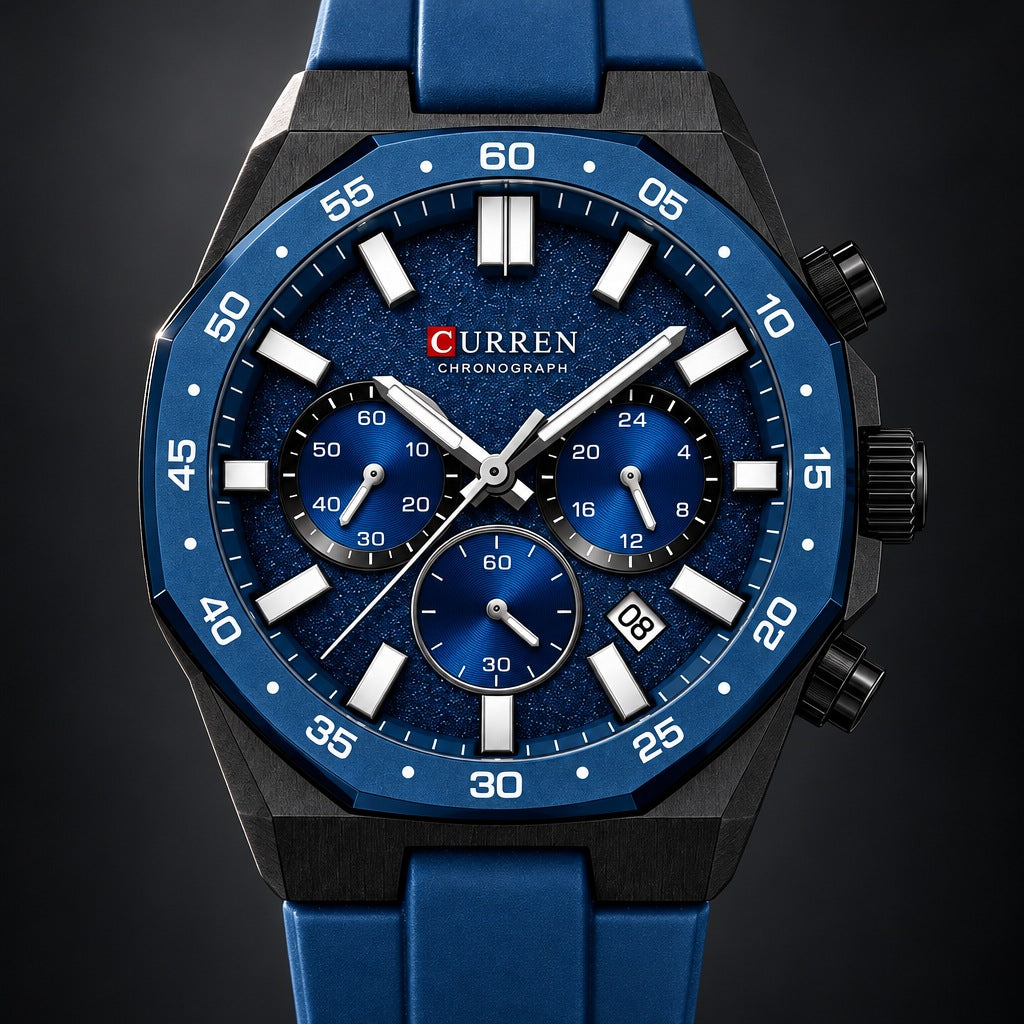 Reloj Curren 8489 Azul – detalle del dial
