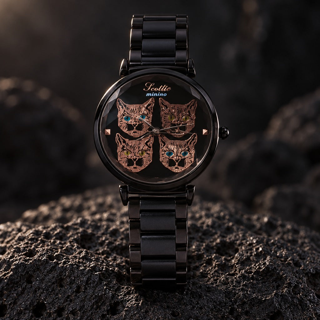 Reloj Scottie Minino Dama Negro Acero – foto principal