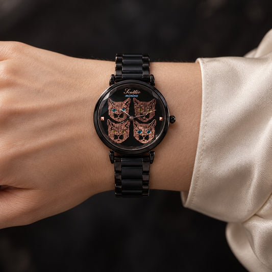 Reloj Scottie Minino Dama Negro Acero – foto