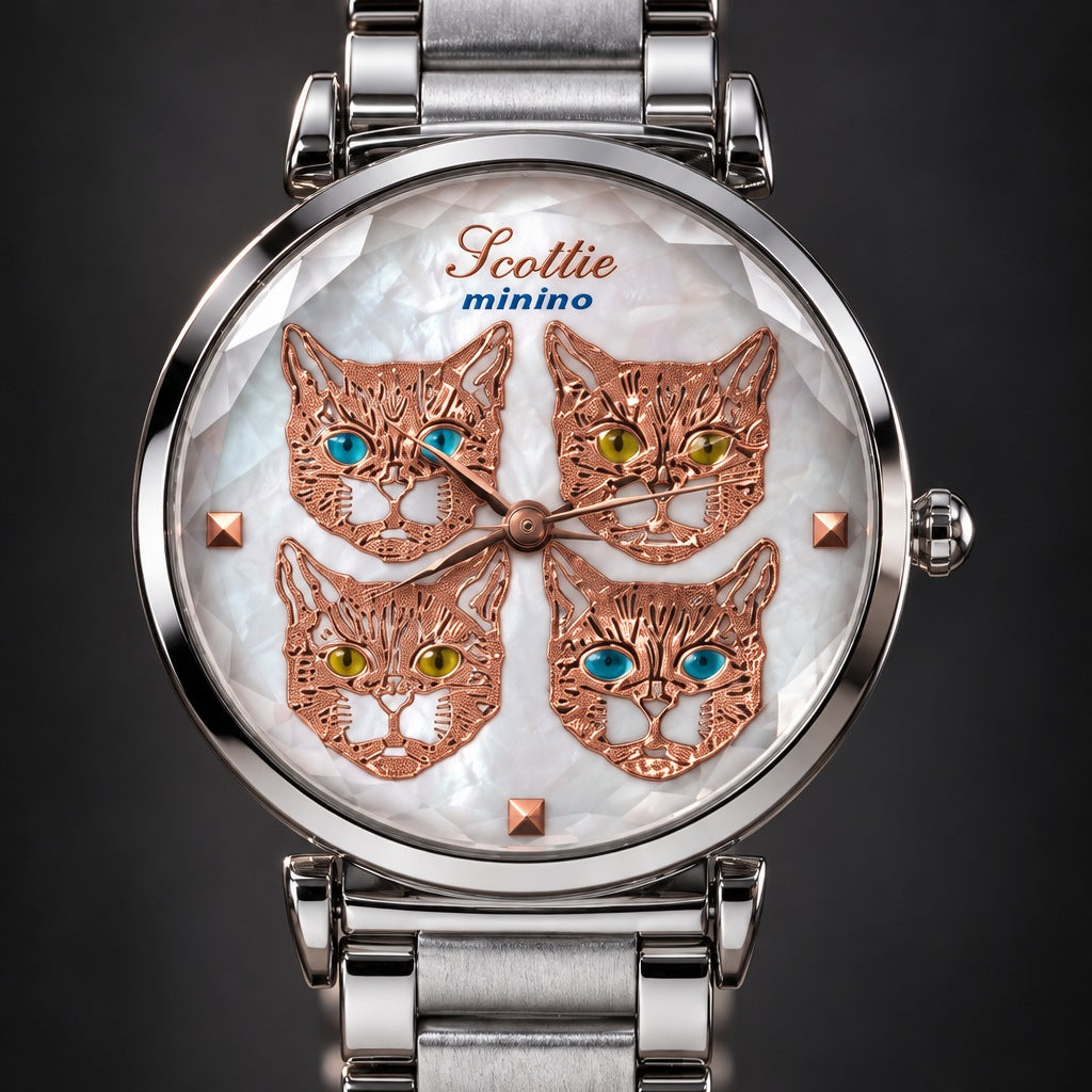 Reloj Scottie Minino Dama Plata Acero – detalle del dial