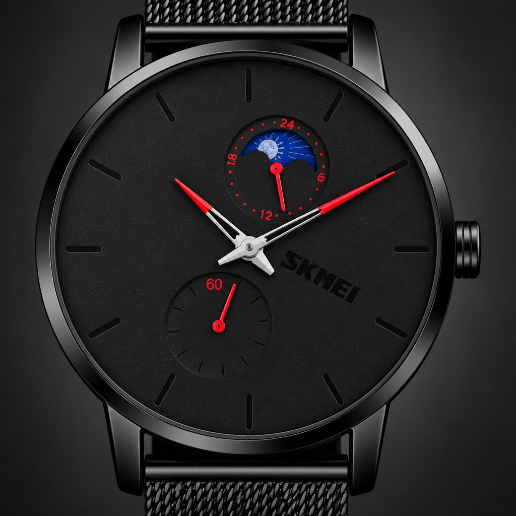 Reloj Scottie 9208 Punteros Rojos – detalle del dial