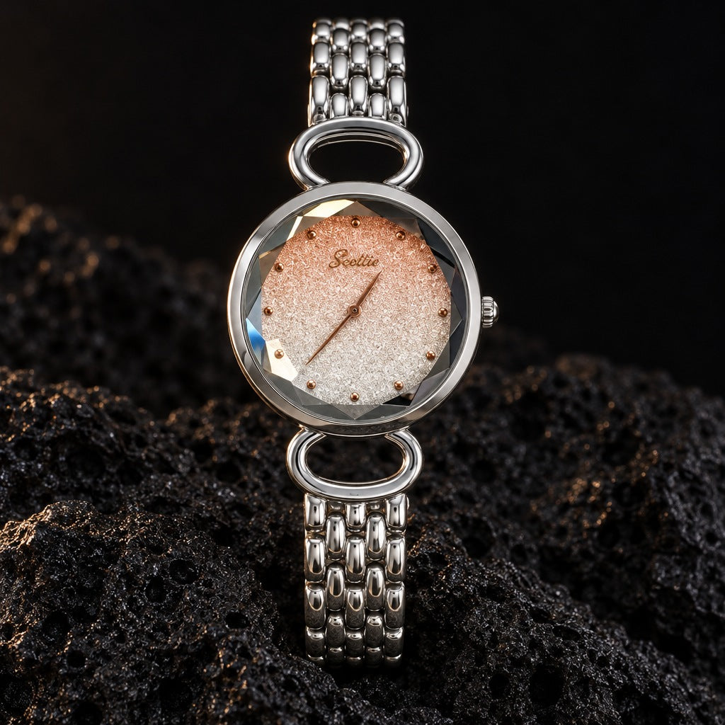 Combo Reloj Scottie Fondo Rosa más Crema Hidratante – foto principal