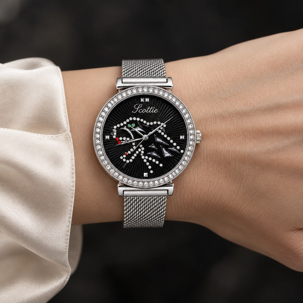 Reloj Scottie Pantera Plateada + Pulsera de Dijes – foto