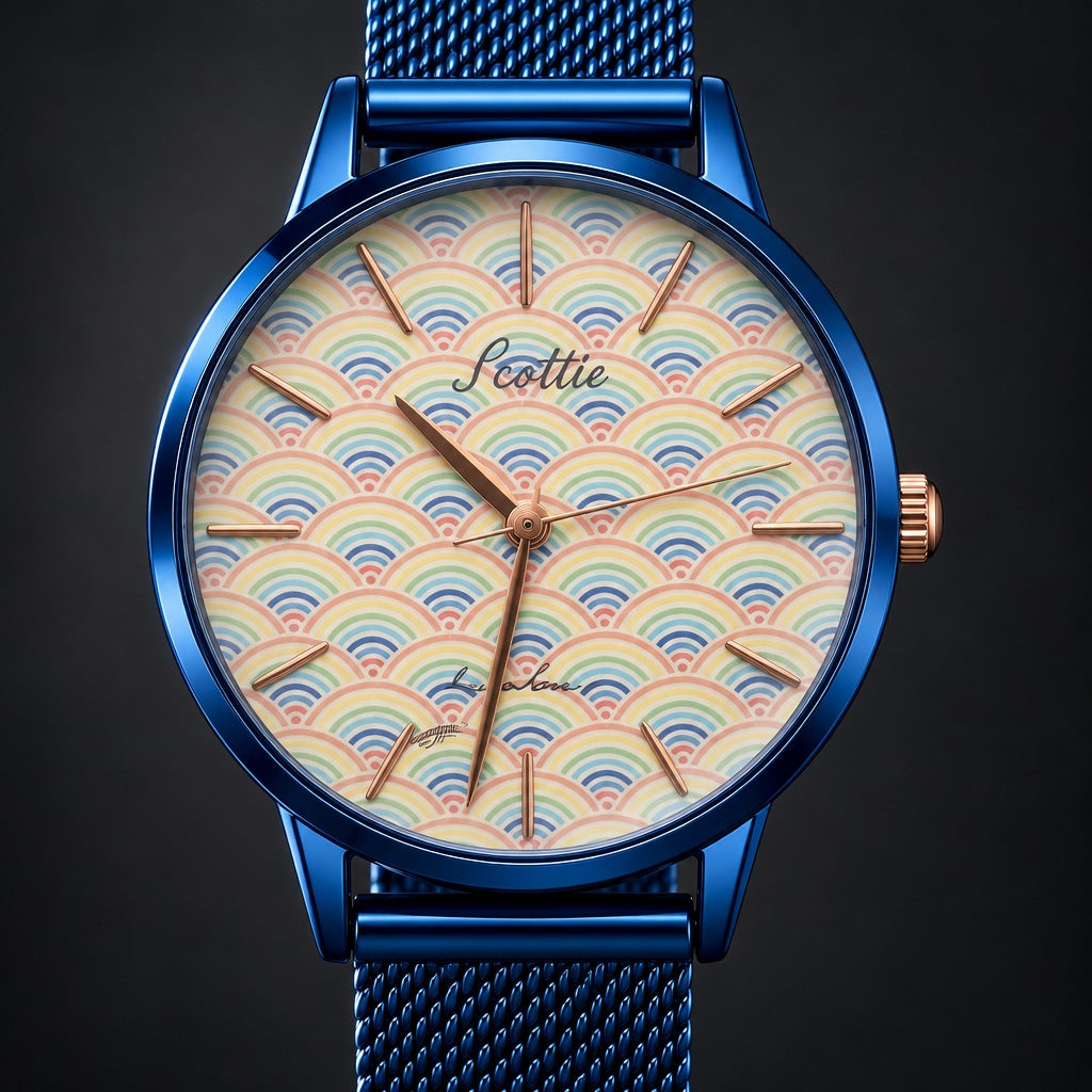 Reloj Scottie Rainbow + Pulsera de Dijes – detalle del dial