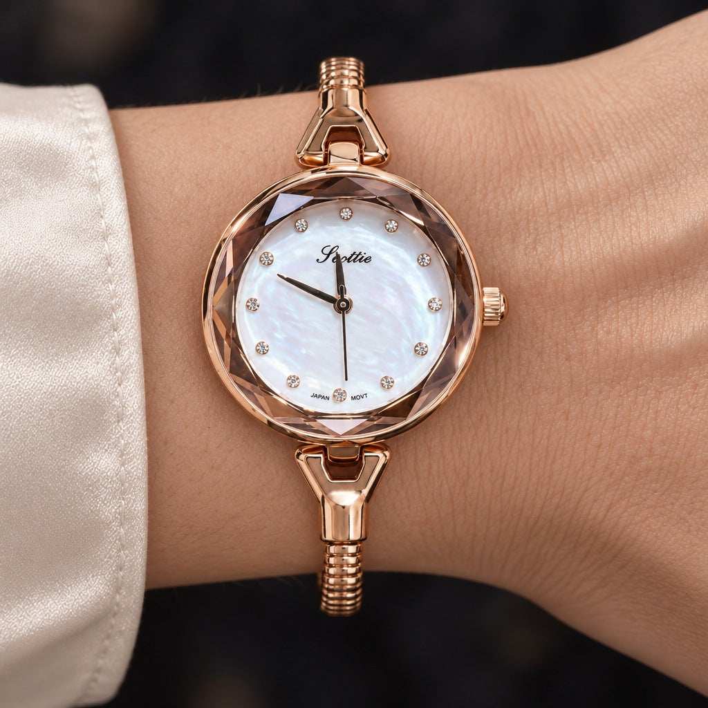 Reloj Scottie Rosa con Pulsera de Dijes – foto
