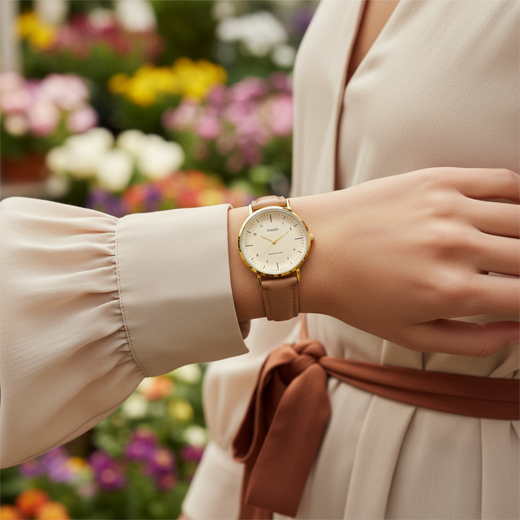Reloj Casio Sheen LTP-VT03GL-4B Café