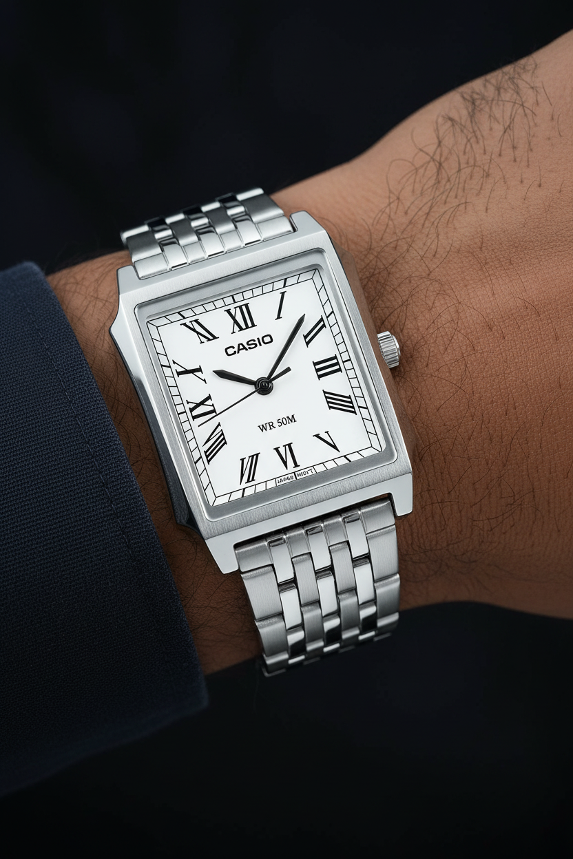 Reloj Casio MTP-B190D-7BV Blanco