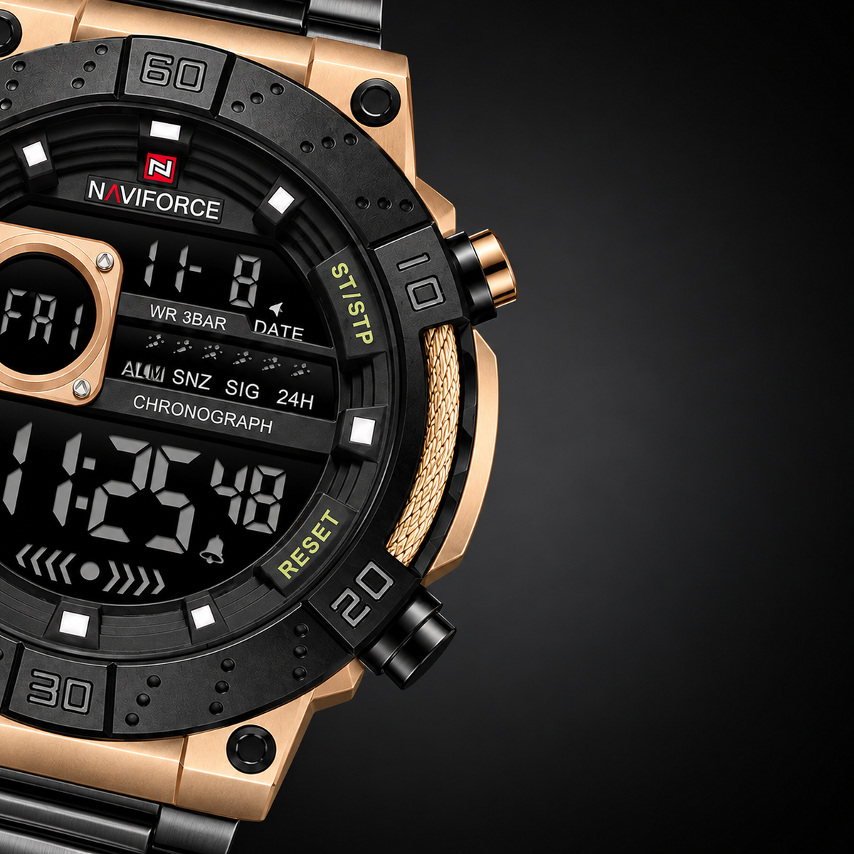 Reloj Naviforce Ref. 995 Negro/Oro Rosa · detalle