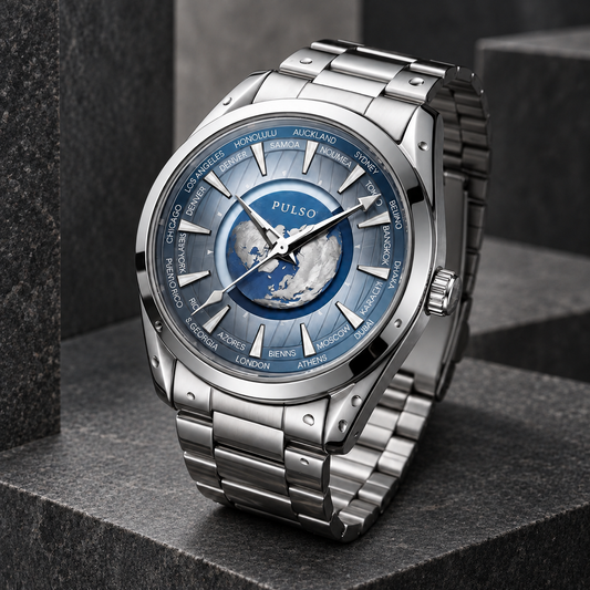 Reloj PULSO Ref. 2917 Plata/Azul · de frente