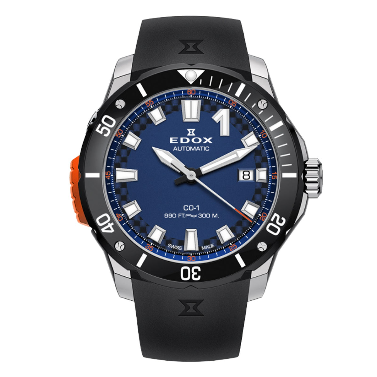 Reloj Edox CO-1 Bezel Lock 80137-3NO-CABUN