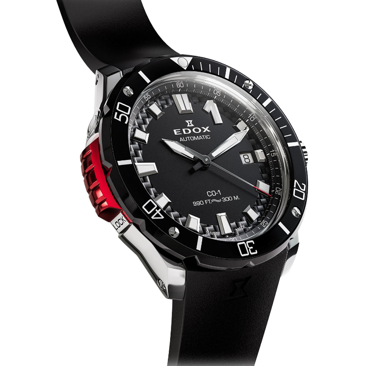 Reloj Edox CO-1 Bezel Lock 80137-3NR-CANN