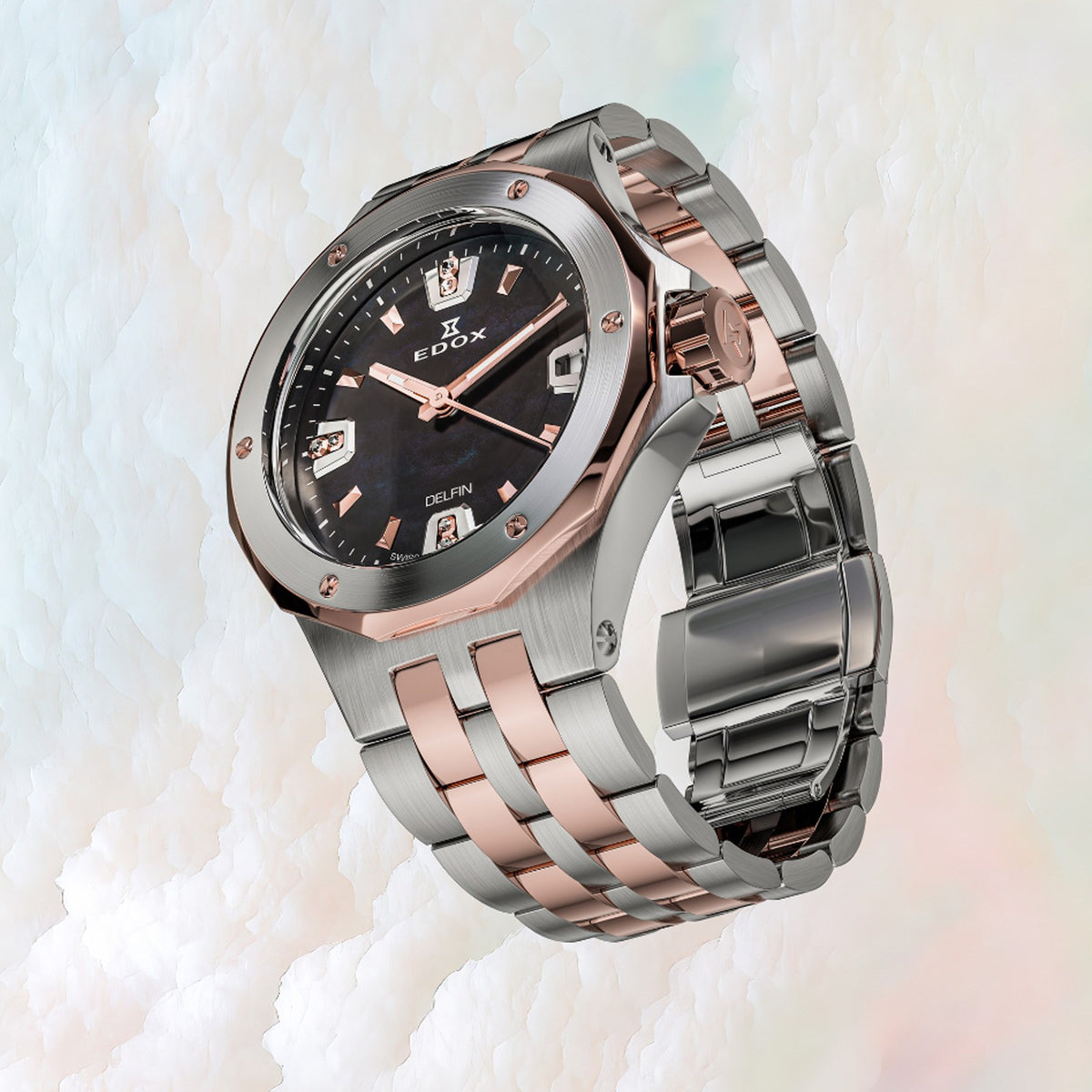 Reloj Edox Delfin Lady 53100-357RM-NANRND