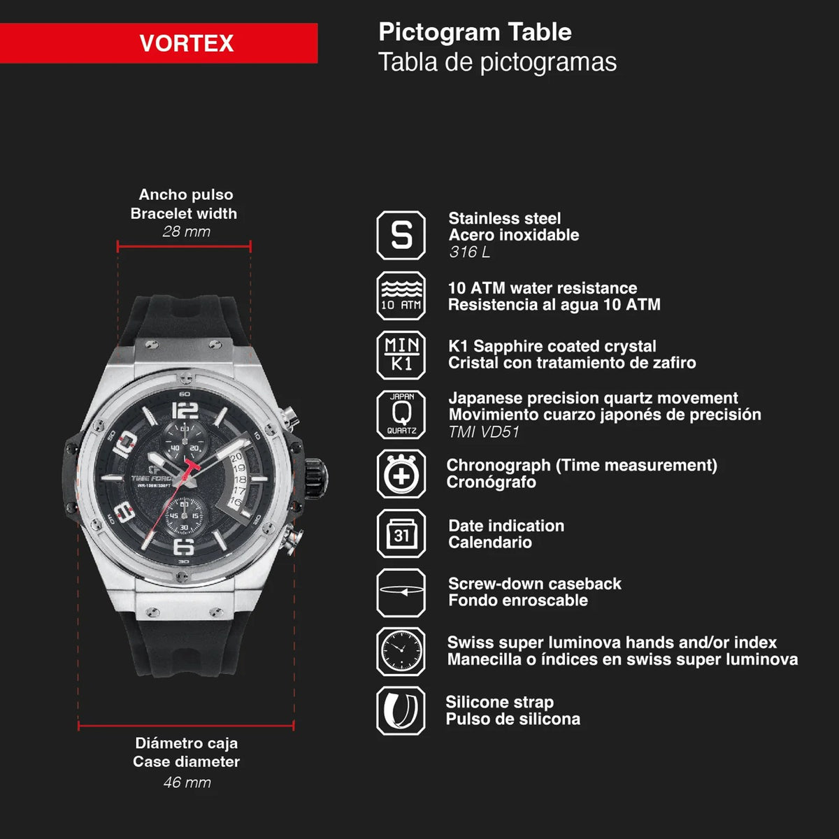 Reloj Time Force TF5024M-01