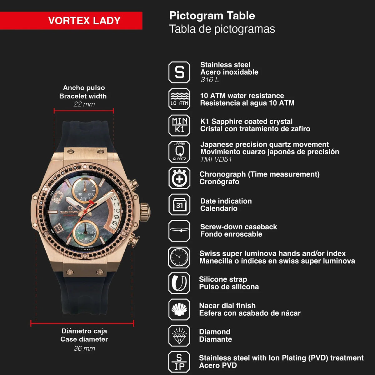 Reloj Time Force TF5039LRS-N01