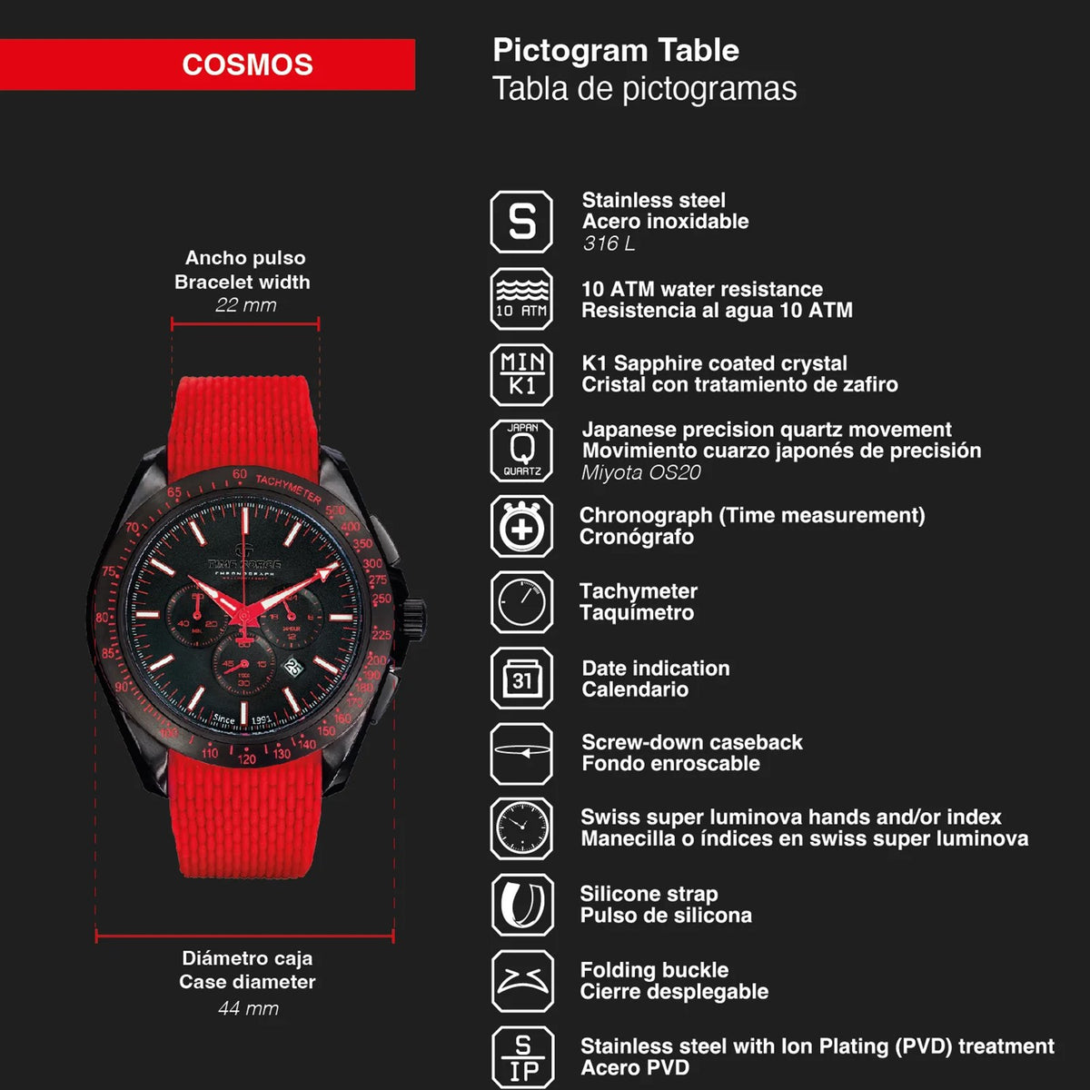 Reloj Time Force TF5048MN-04