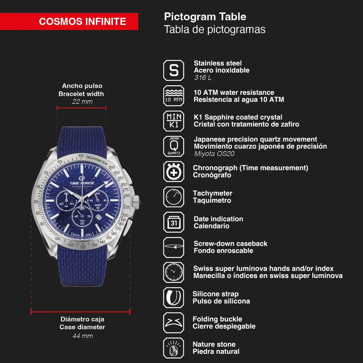 Reloj Time Force TF5049M-03