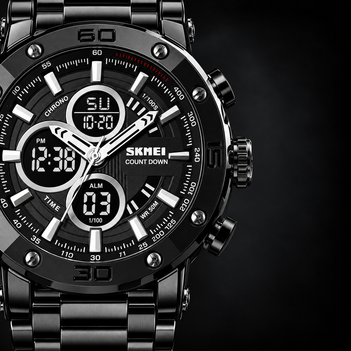 Reloj Skmei 1636 Negro · detalle