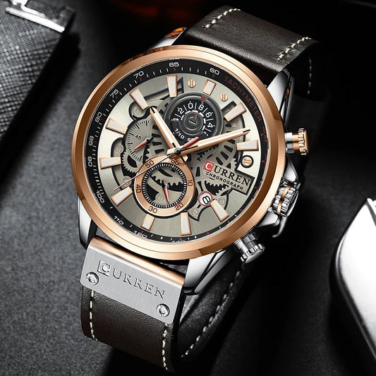 Reloj CURREN REF. 516 Café/Dorado